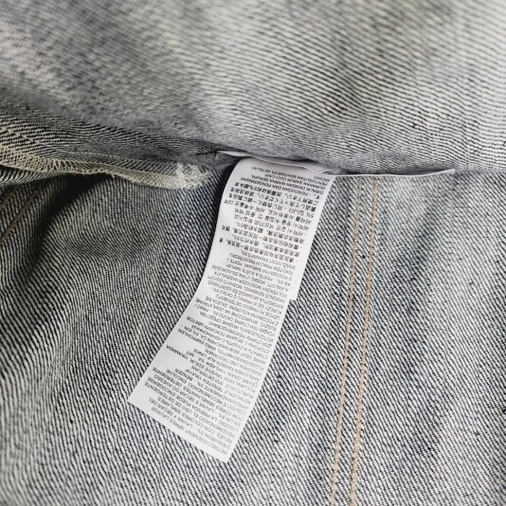 Levi's Men's Solid Dark Blue Spread‎ Collar Denim Relaxed Trucker Jacket Size XL - Picture 9 of 12